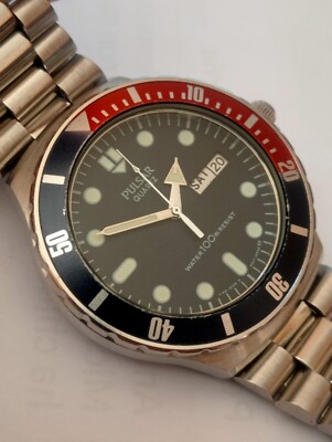 Pulsar (Seiko) Y148 8120 s / Stahl Quarzuhr Vintage (Top)