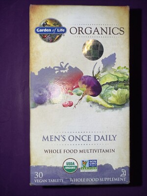 Organics, Men's Once Daily, Whole Food Multivitamin, 30 Vegan Tablets Exp/ 10/26