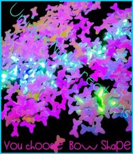 8MM BOW Shape Glitter U Pick Color Nail Art  Face  Festival  Crafts USA