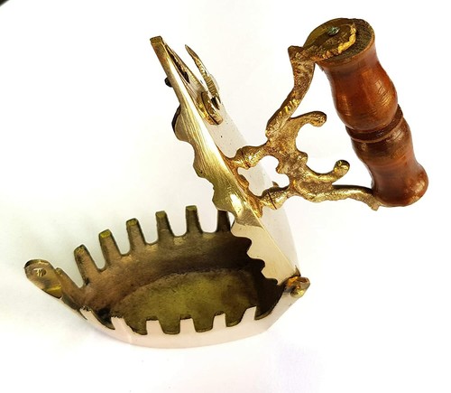 Brass Press Shape Ashtray Bowl Gift Item Home Decor - Picture 3 of 7