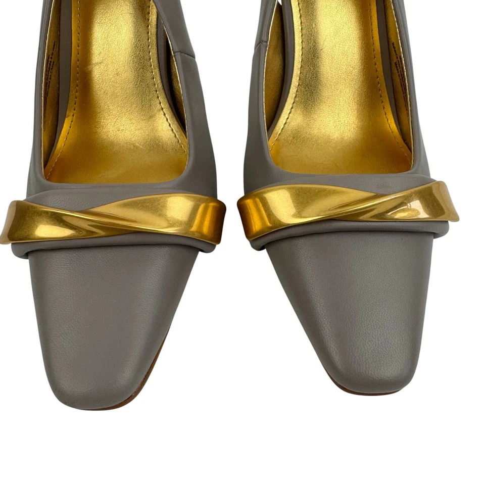 Zapatos de salón Donna Karan Sayer punta cuadrada de cuero con cordones en la nube nuevos sin caja talla 6,5 m Foto 4 de 4