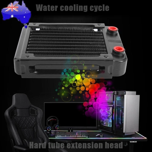 120mm Water Cooling Radiator Aluminum PC Cooler Heatsink 10 Pipe