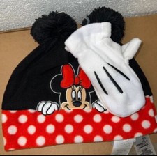 Minnie mouse girls beanie and mittens set new