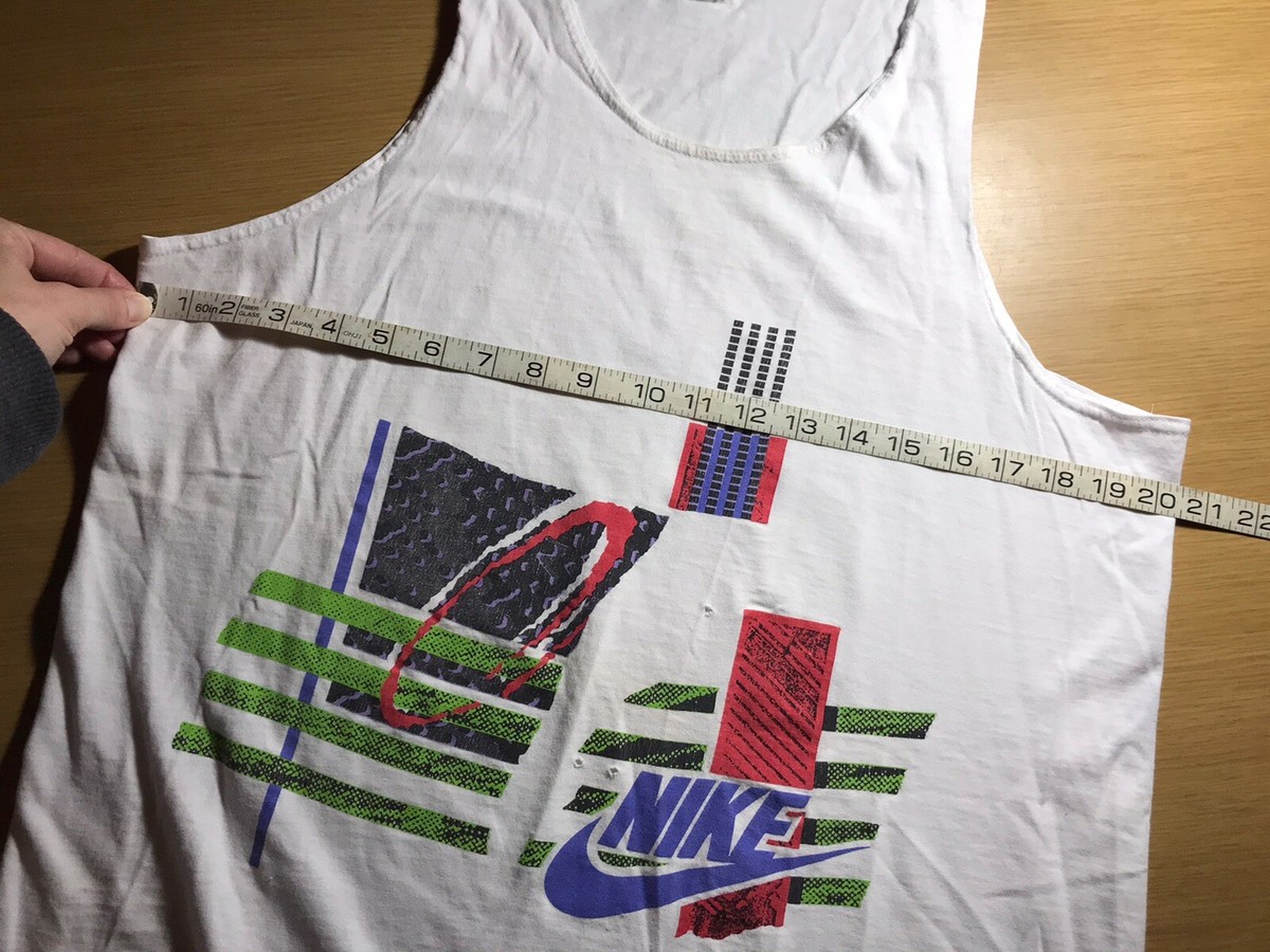 Vintage NIKE Tank Top Vtg Graphic Tee White Rare | eBay
