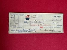 1966, PEPSI-COLA, Bottling Company Check (Scarce / Vintage)