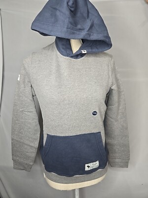 Abercrombie Kids Boys 11/12 Two-tone Sweatshirt Hoodie Grey