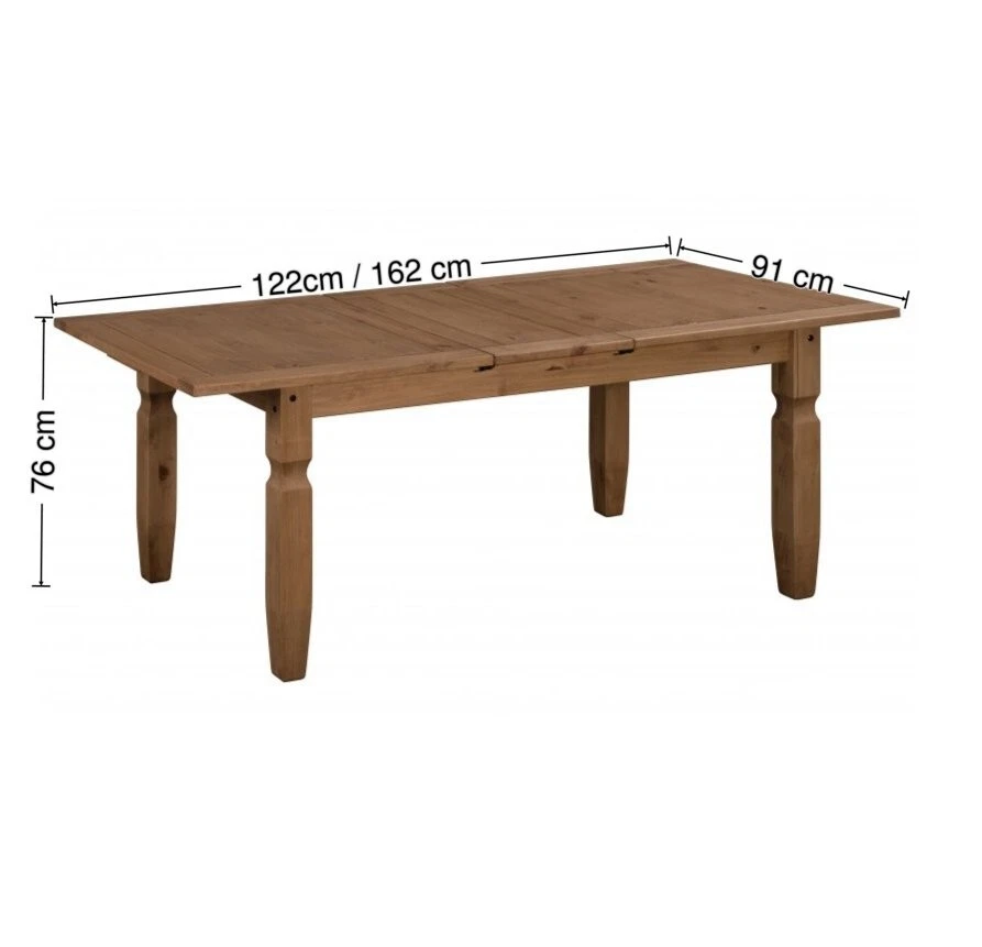 Corona Dining Table Small Extending Solid Mexican Pine by Mercers Furniture®  - Image 3 of 3