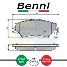 Brake Pads Set Front Benni Fits Toyota Auris RAV4 Yaris + Other Models