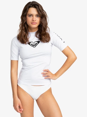 Roxy Women's Whole Hearted Short Sleeved Rash Vest Top Surf Shirt Swimsuit BNWT
