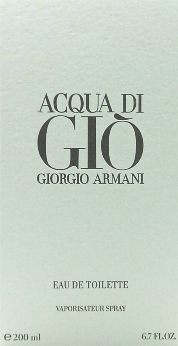 GIORGIO ARMANI ACQUA DI GIO POUR HOMME EAU DE TOILETTE Oz 200 ml  BRAND NEW