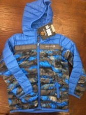 FREE COUNTRY BOY'S JACKET WITH BONUS NECK PILLOW,BLUE CAMO,SIZE 5/6