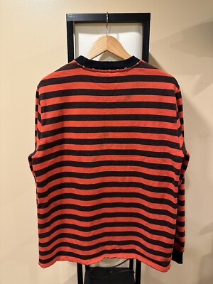 GIVENCHY 赤黒ストライプ トレーナー L Givenchy Striped Red/Black Occult Distressed Sweatshirt | eBay