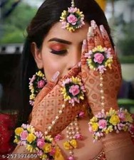 Artificial Flower Floral beautiful stylish fancy Jewellery Set For Women  s Girls