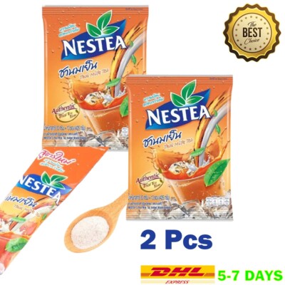 x2 Nestea Instant Thai Milk Tea 13 Sachets Fresh Drink Delicious Less Sweet Iced