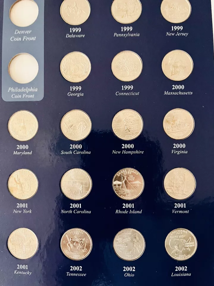 1999 - 2009 State & Territory Quarters Complete Philadelphia Mint Set  “MS / BU” - Image 3 of 4