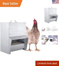 10lb Weatherproof Poultry Feeder with Lid - Ideal for Chickens and Gamebirds