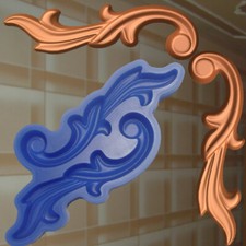 Gießform Stuck Seife Epoxidharz  Verzierung Silikonform Ornament Relief (236)