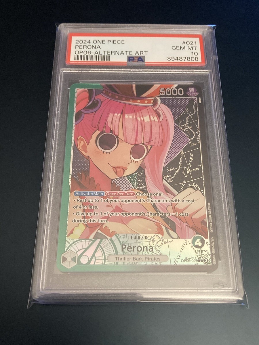2024 One Piece PERONA 021 OP06 Alternate Art Leader PSA 10 Gem