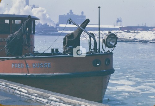 Fred A Busse Fire Boat Chicago IL 1945 Original 35mm Slide - Picture 2 of 2