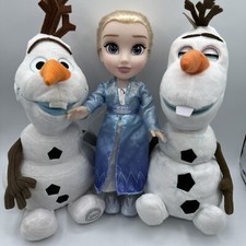 Disney Frozen Princess Elsa  Olaf Talking Plush Lot - Tested And Working