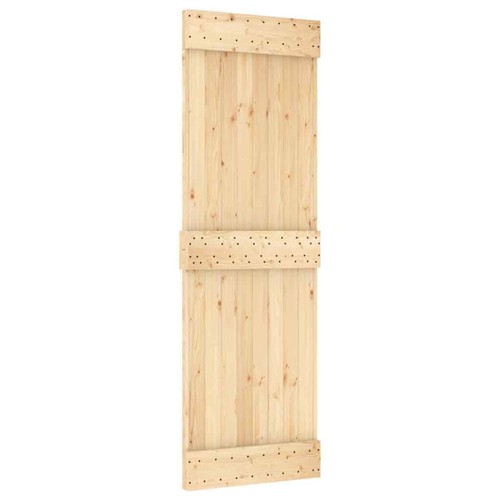 Sliding Door with Hardware Set 70x210 cm Solid Wood Pine vidaXL - Picture 3 of 11
