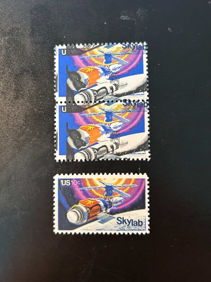 US Stamps SC# 1529 Skylab 10c Pair Color Shift ERROR MNH 1974 | eBay