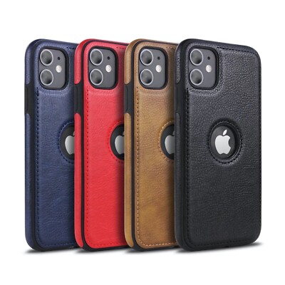 For iPhone 11 12 Pro Max X XS 11 PRO Luxury Leather Back Case