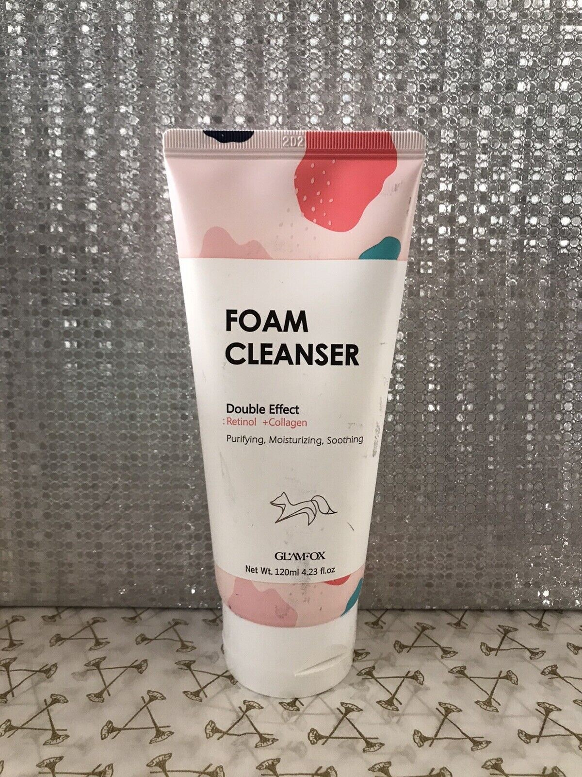 Glamfox Foam Cleanser Double Effect Retinol + Collagen 120ml New and Sealed