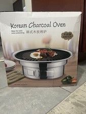 Korean Style Grill Oven Garden BBQ Outdoor Picnic Charcoal Stove Cook Stainless