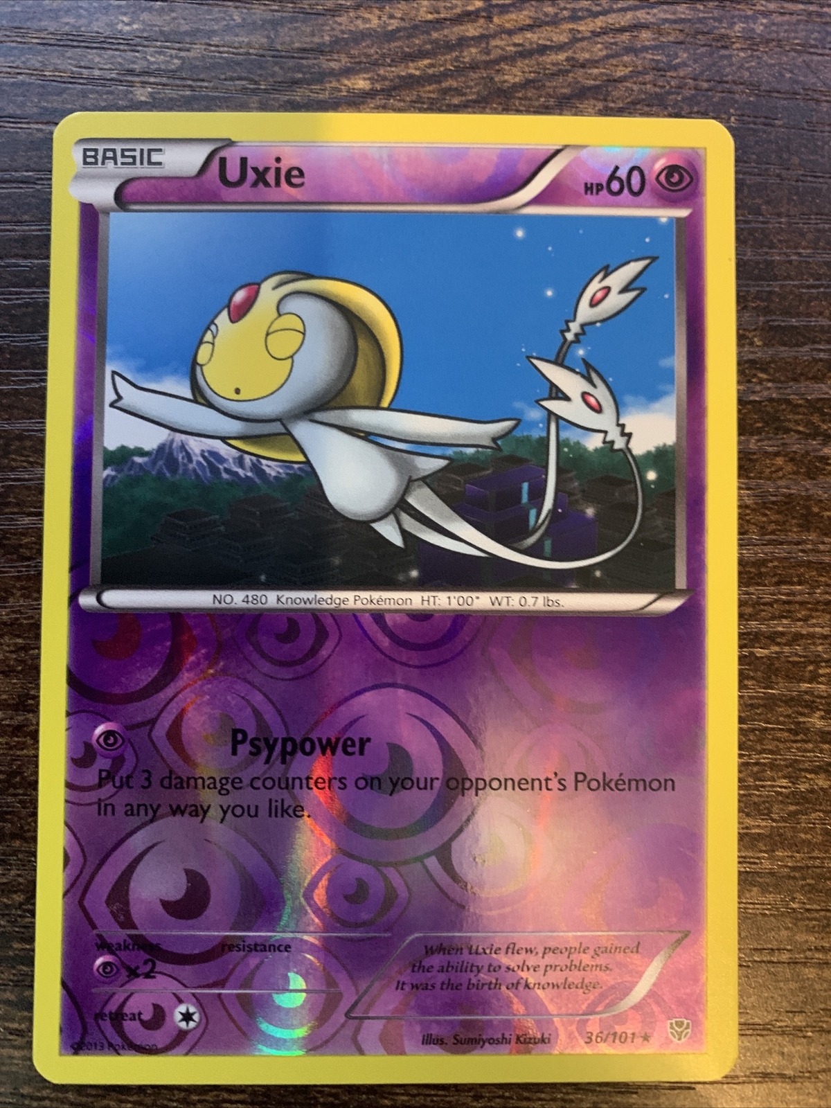 Uxie 36/101 Reverse Holo Plasma Blast Pokemon Card eBay