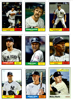 2023 Topps Series 1 & 2 New York Yankees Complete Team Set – 22 Cards Featuring Aaron Judge, Anthony Volpe, Gerrit Cole