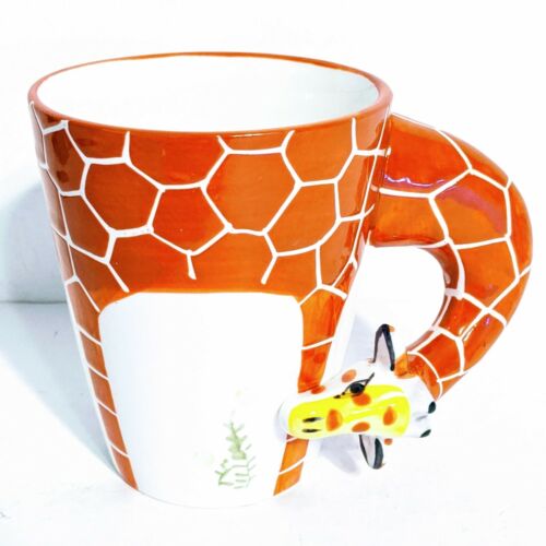 3D Pure Hand-painted Cute Animal Ceramic Coffee Mug Coffee Cup Giraffe