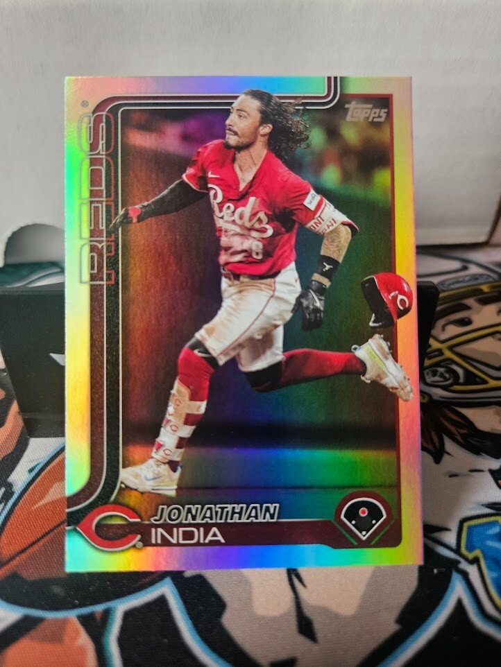 Jonathan India 2025 Topps Series 1 Rainbow Foil Cincinnati Reds #102