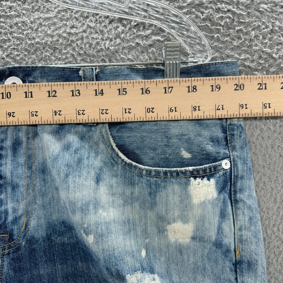 Jeans Marc Ecko Para Hombres 38 Azul Lavado Ácido Suelto Hip Hop Y2K Retro Jean Actual 40x30 Foto 3 de 4