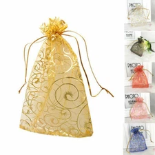 Wedding Party Organza Candy Bags Jewelry Gift Favor Pouch Sheer Decor Pouches
