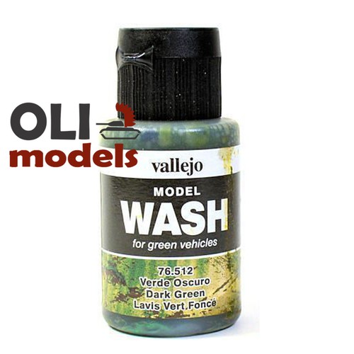 Acrylic Wash DARK GREEN for Green Vehicles 35ml Bottle Vallejo Wash