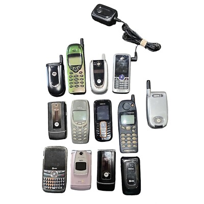 Lot of 13 Various Cell Phone Flip Phones Untested For Parts