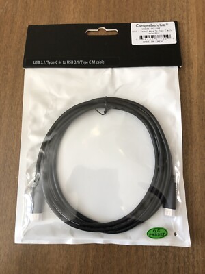 Comprehensive USB31-CC-6ST USB-C 3.1 Male To USB-C 3.1 Male Cable 6ft