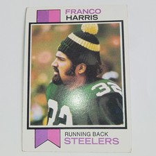 VINTAGE 1973 TOPPS #89 -FRANCO HARRIS-PITTSBURGH STEELERS  RC ROOKIE CARD HOF. rookie card picture
