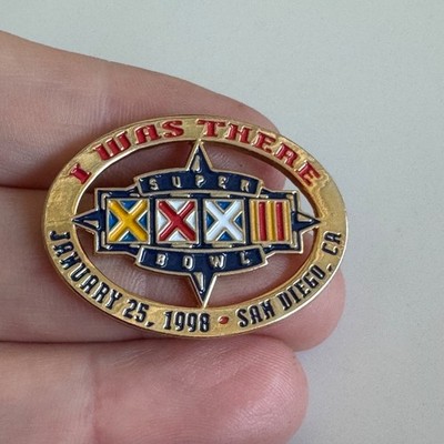 Vintage Super Bowl XXXII Pin I Was There Jan 25 1998 San Diego NFL