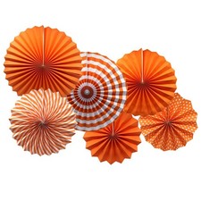ADLKGG 6er Pack Orange Party Deko, hängendes Papier Variety Pack,
