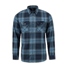 Flylow Handlebar Tech Flannel Men's Shirt, Ocean/Black Plaid, Medium