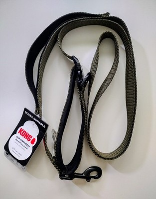 KONG Hands-Free Dog Leash, Nylon, Green, 6 ft x 1 in, Size L (5324718)