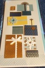 ONE Deluxe Premium Hallmark BIRTHDAY Greeting Card with 3-D Presents Design