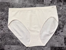 NWOT GAP BODY L IVORY RIBBED STRIPE LOGO HARDWARE STRETCH SEAMLESS BRIEF PANTIES