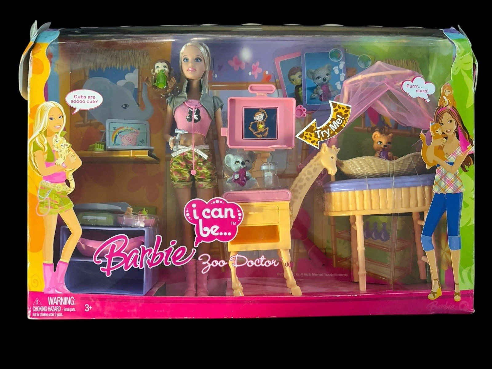BARBIE 2008 I CAN BE, ZOO DOCTOR PLAYSET N0302 MATTEL ~ NEW 
