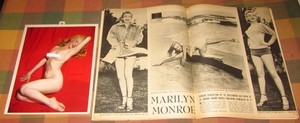 1954 Marilyn Monroe Nude " Rare Phone Index" Pin-up "Golden Dreams" & 1951 See