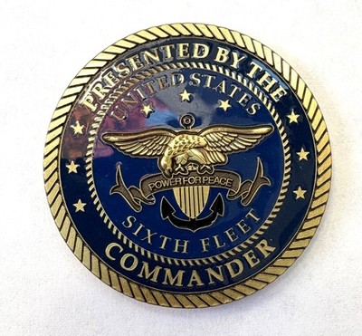 Sixth Fleet (Navy) Commander Challenge Coin, combined shipping