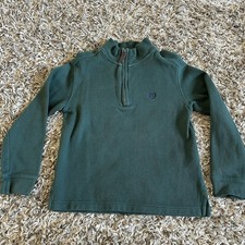 Chaps Green Quarter Zip Pullover Long Sleeve Boys Size 7 Preppy And Classy