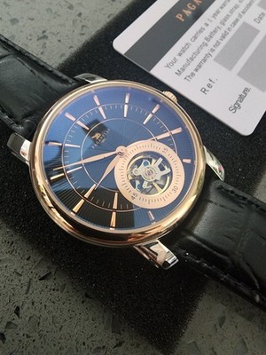 Automatic Power Reserve Mens Watch Limited Edition Brand New Leather Strap Band